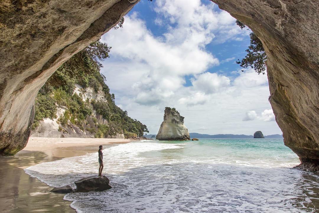 Cathedral Cove in the Coromandel Peninsula, New Zealand