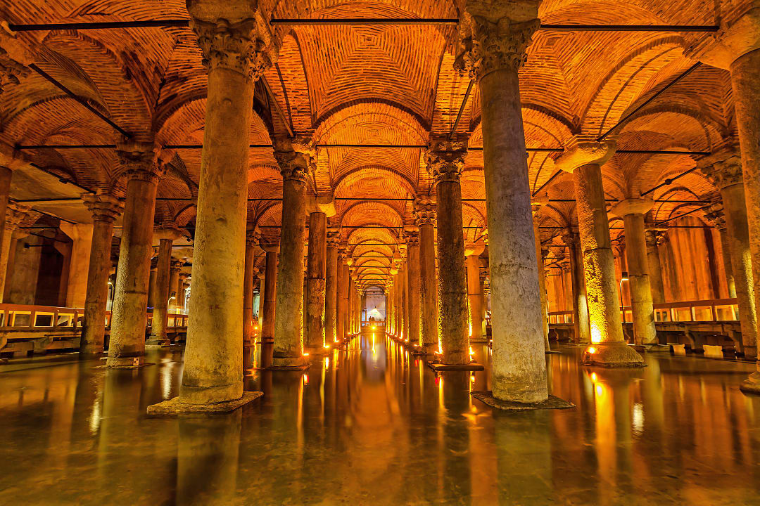 The Basilica Cistern in Istanbul, Turkey