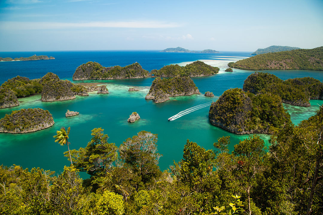Piaynemo Viewpoint in the Raja Ampat Islands, Indonesia
