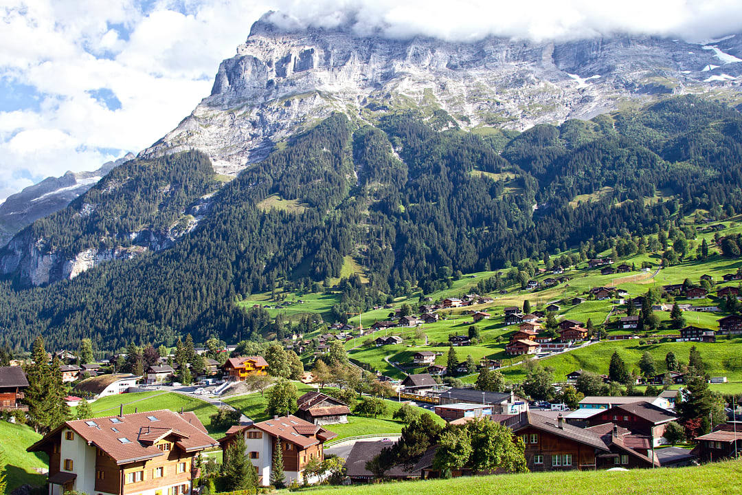 Grindelwald village in Switzerland 