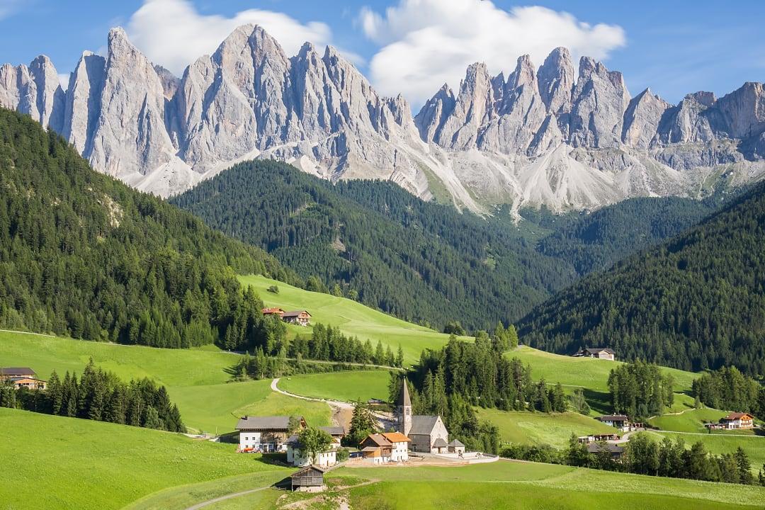 Val di Funes in The Dolomites, Italy
