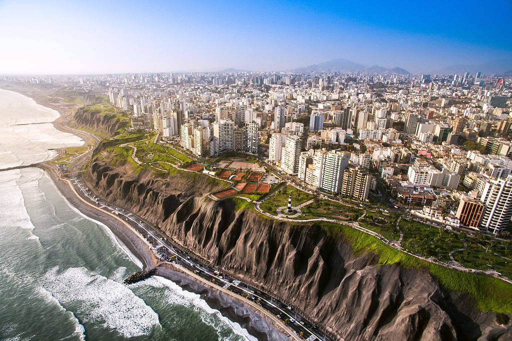 Miraflores district in Lima, Peru