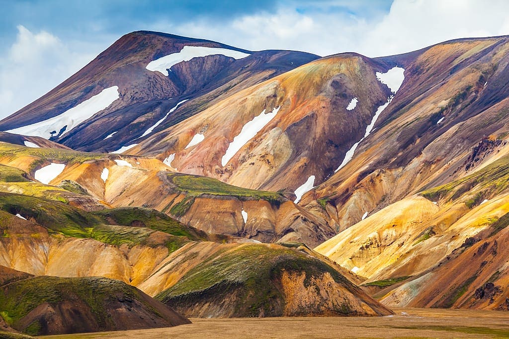 Colorful rhyolite mountains in Landmannalaugar
