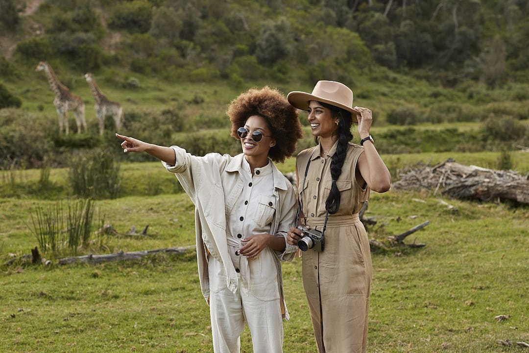 Two women on luxury safari in South Africa