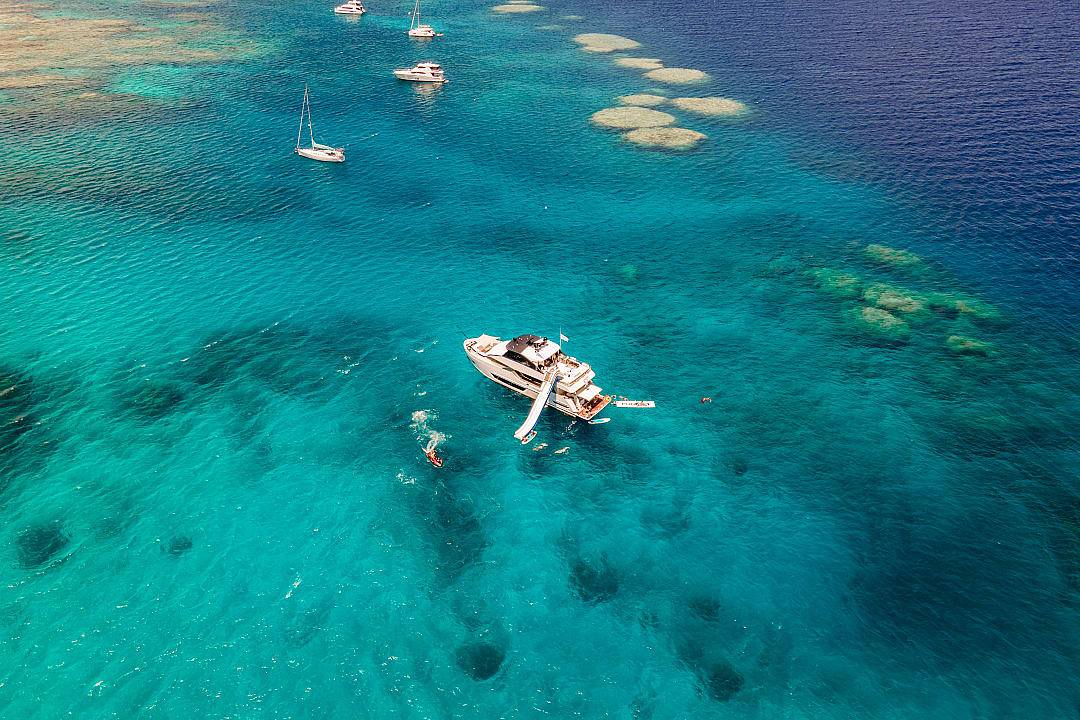 A private charter in the Great Barrier Reef, Australia.