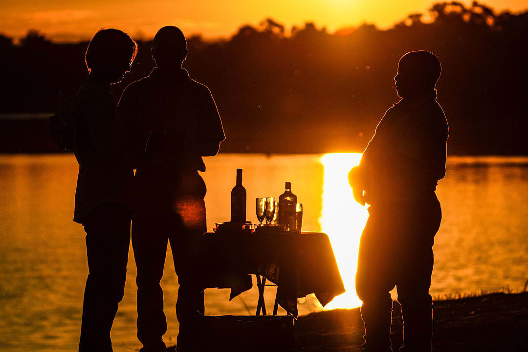 Sundowners in South Luanga National Park, Zambia