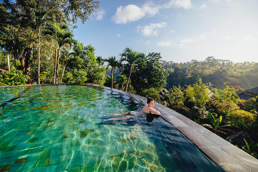 Infinity pool at luxury resort in Bali