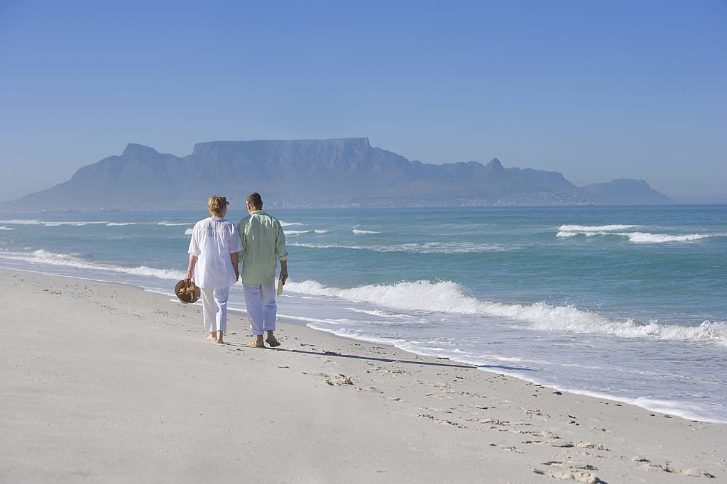 Senior couple on the beach in South Africa