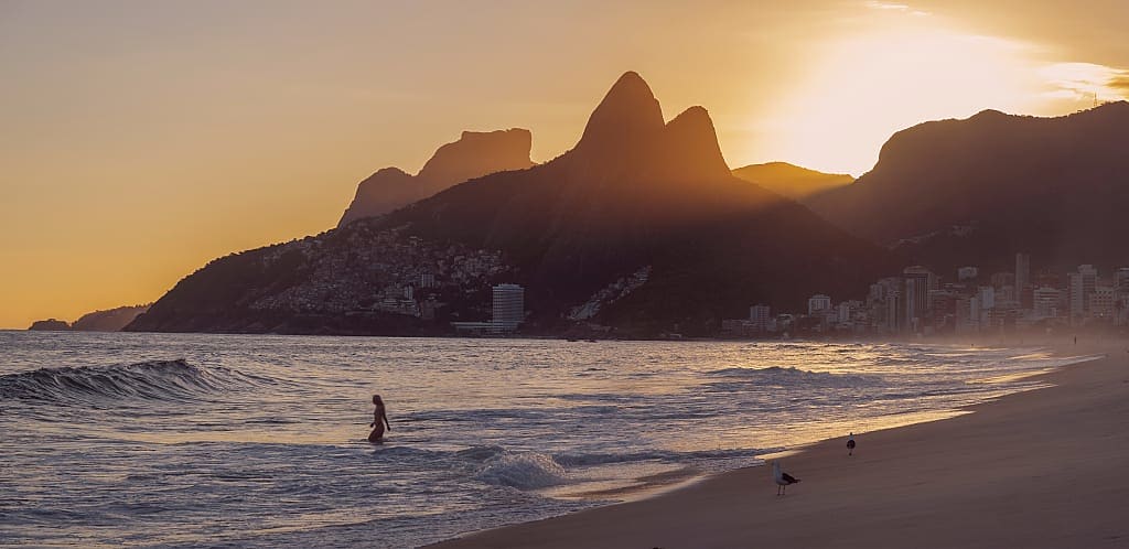 Leblon Beach in Rio de Janeiro, Brazil