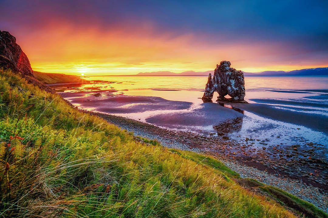 Hvitserkur rock on the north western coast of Iceland