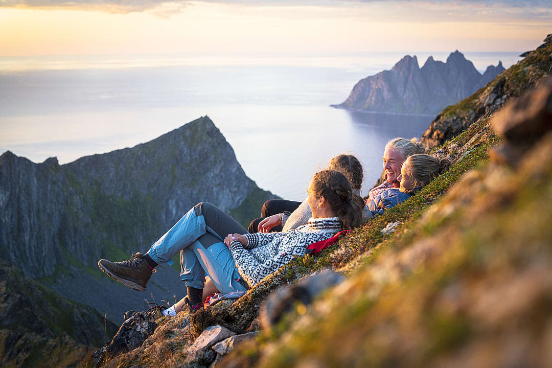 Fjords of Senja Island in Norway.