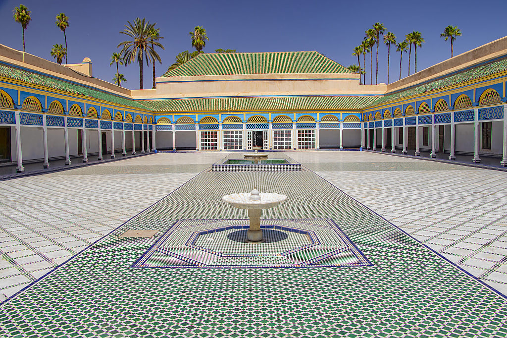 Courtyard of the Palace El Bahia, Marrakech, Morocco
