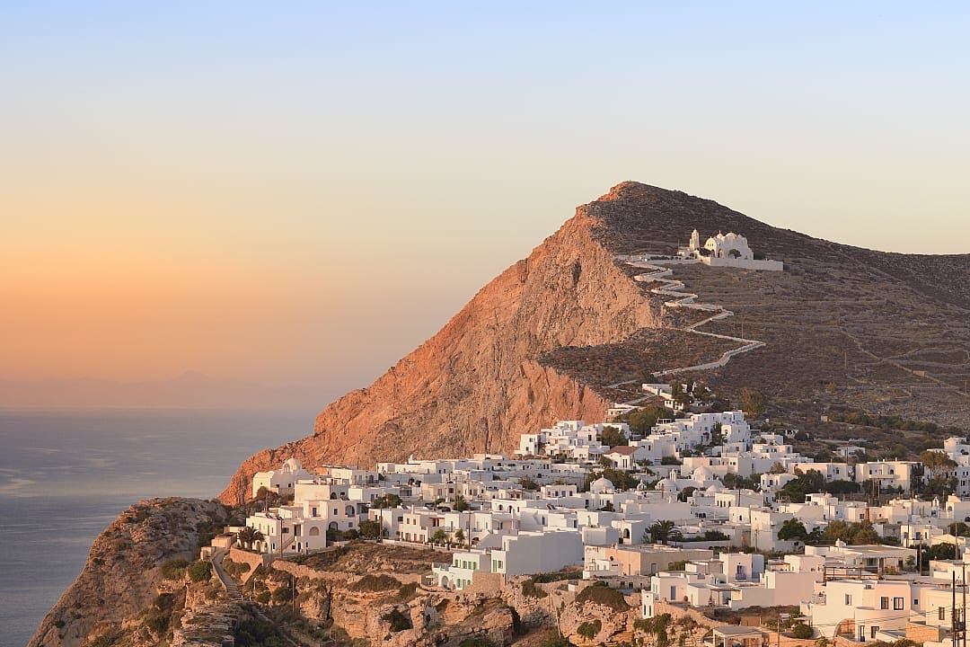 Town in Folegandros, Greece