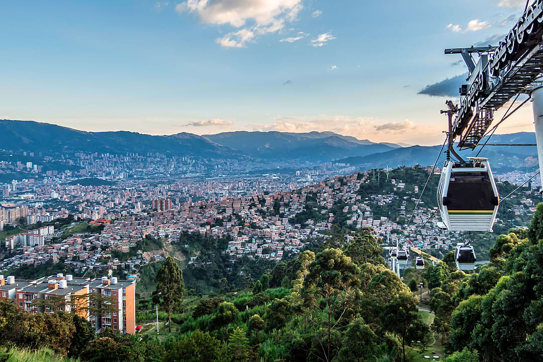 Cable car in Medellin, Colombia