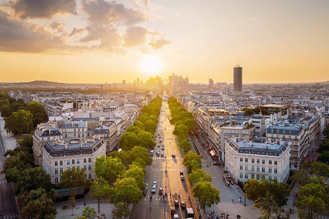 The Avenue des Champs-Élysées in Paris France