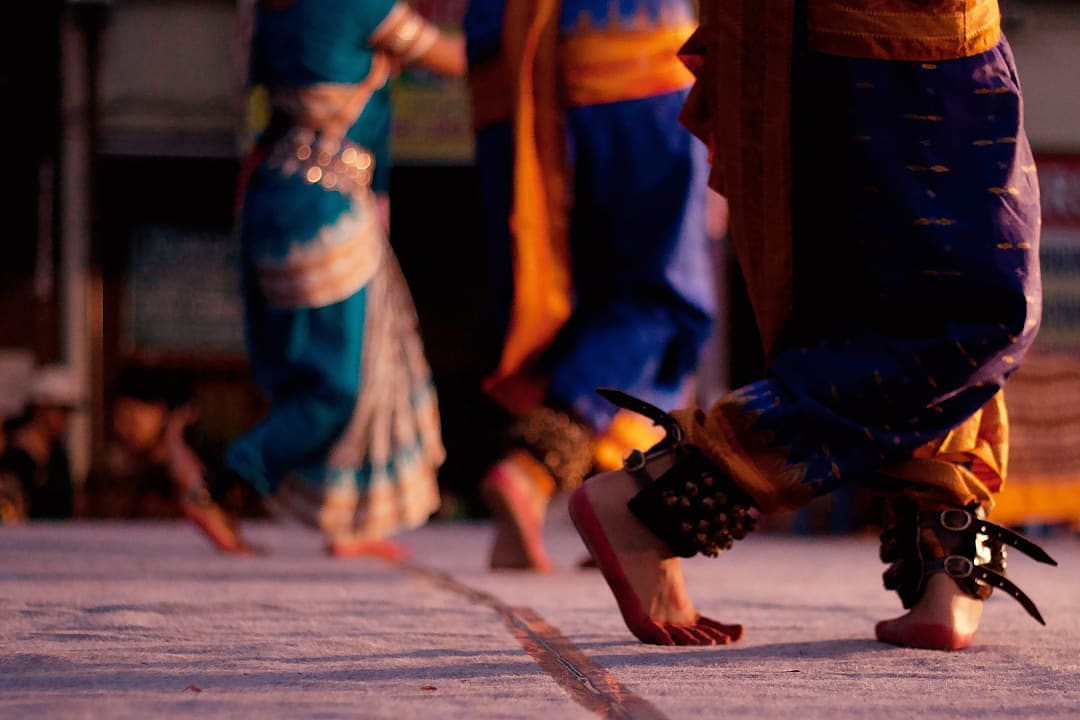 Chennai dance during festival in India.