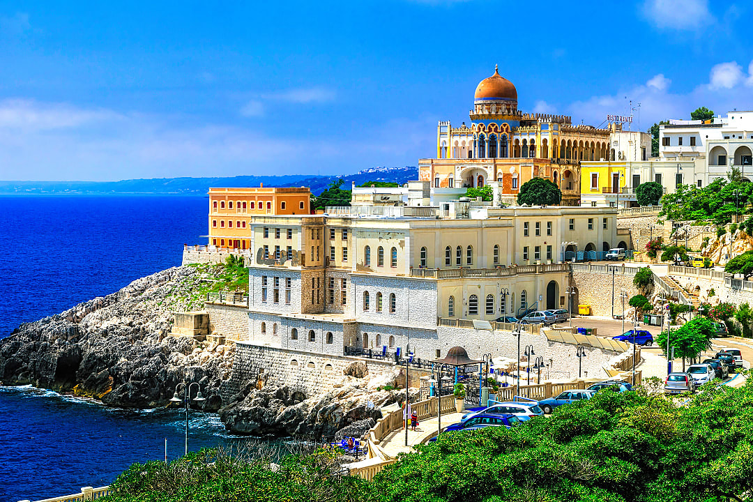 Santa Cesarea Terme town in Puglia, Italy