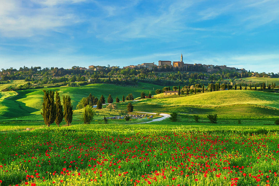 Pienza Val d' Orcia in Tuscany, Italy
