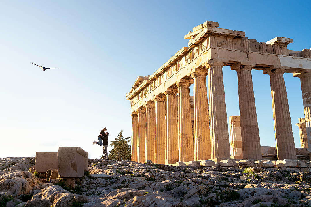The Parthenon temple on the Acropolis in Athens, Greece.