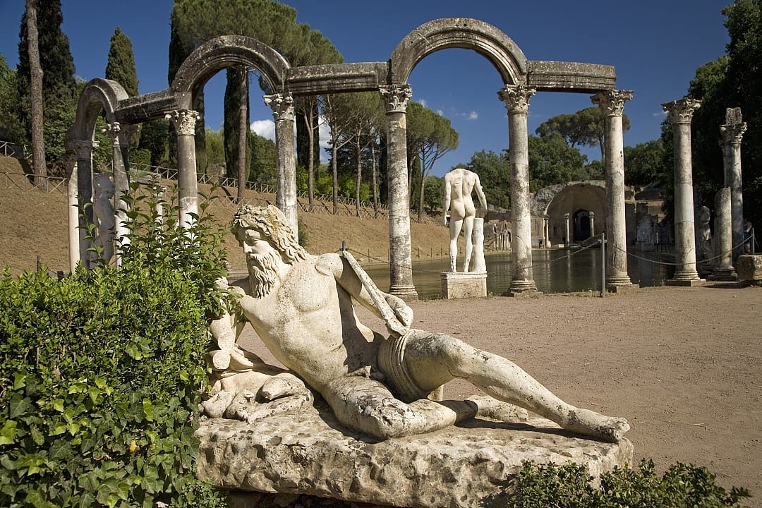 Statue in the Canopus at Hadrian’s Villa, Tivoli, Italy