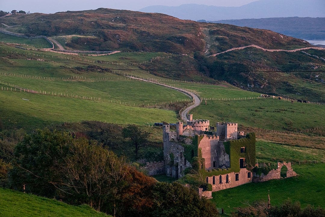 Sky Road and Clifden Castle in Clifden, Co Galway. Photo courtesy of Christian McLeod / Fáilte Ireland