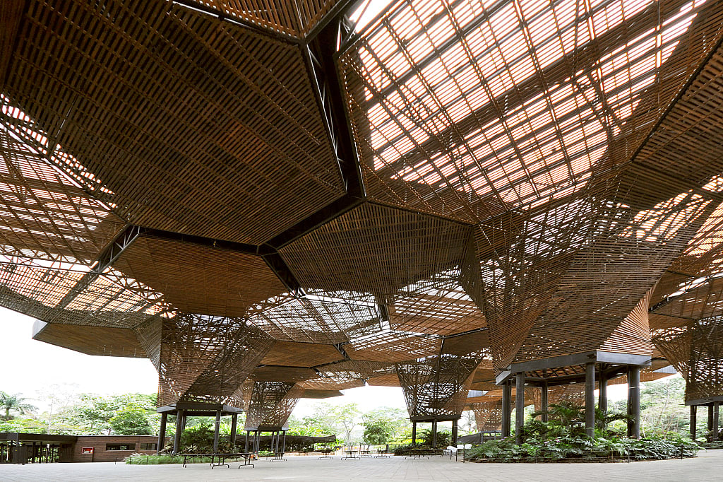 Architecture of the botanical garden in Medellín, Colombia