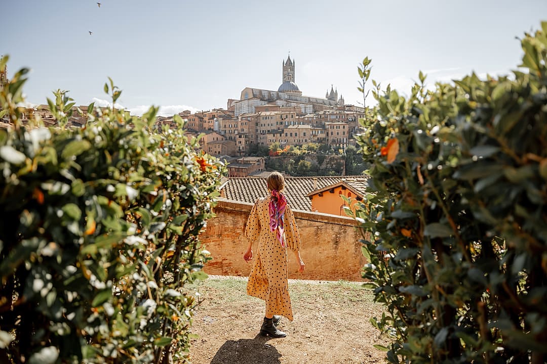 Medieval town in Siena, Italy. 