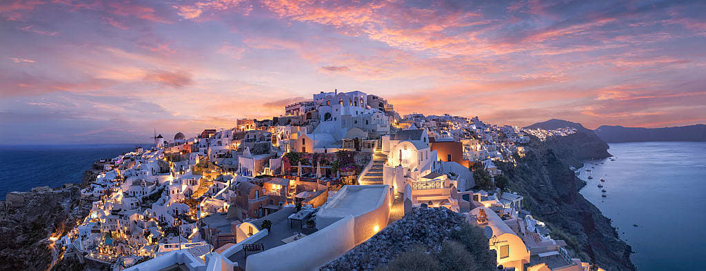 Sunset in Santorini, Greece