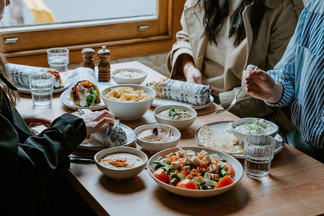 Greek cuisine on Lonsdale Street in Melbourne, Australia
