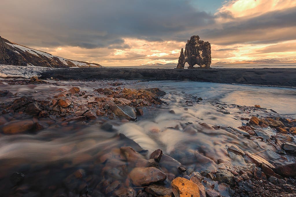 Hvítserkur rock formation on the Vatnsnes peninsula in North-West Iceland