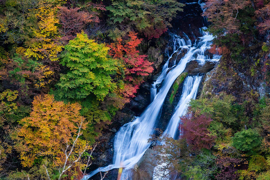 Kirifuri Waterfall at Mount Kurokami in Japan