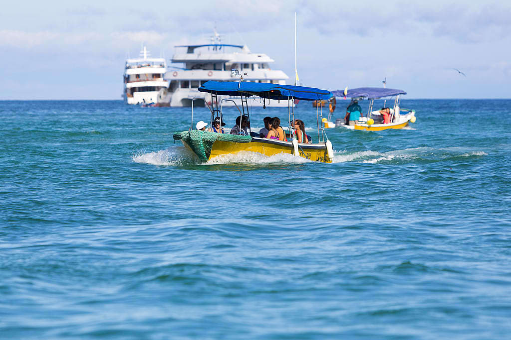 Water taxis in the Galapagos Islands
