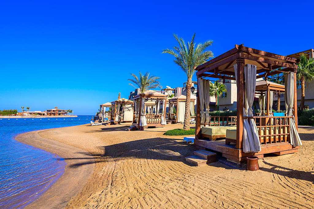 Beach resort in Hurghada on Egypt's Red Sea coast