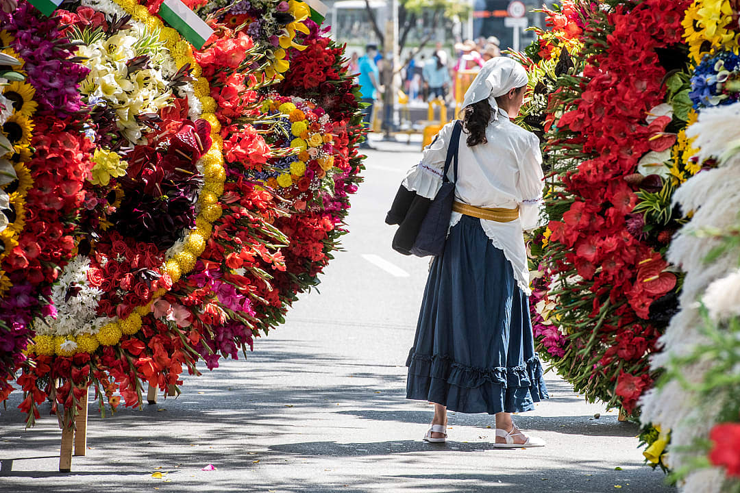 Flower parade in Medellin, Colombia