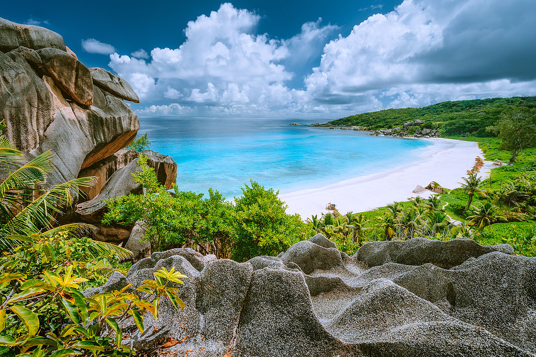 Grand Anse Beach, La Digue Island, Seychelles.