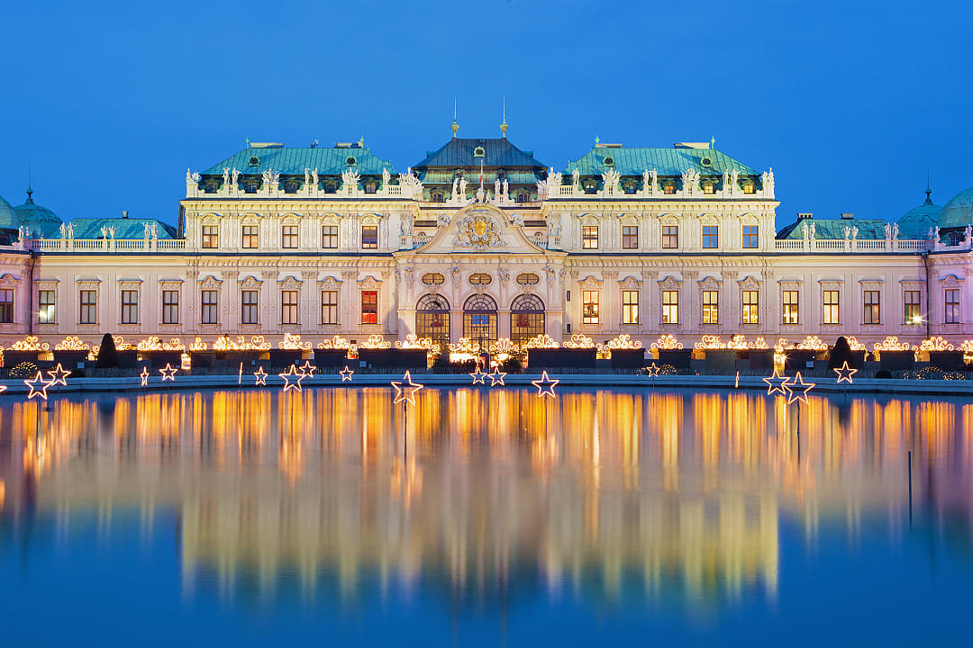 Belvedere Palace during Christmas season