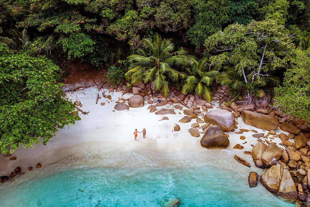 Tropical beach in The Seychelles