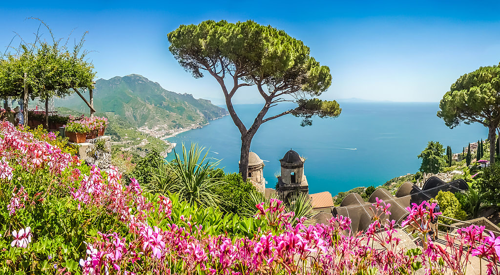 Villa Rufolo’s gardens in Ravello on the Amalfi Coast