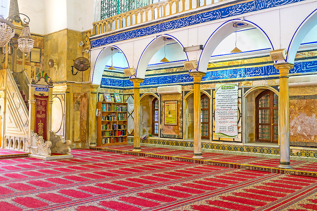 Al-Jazzar Mosque interior in Akko, Israel