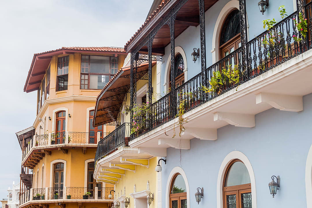 Colonial architecture in n casco viejo (old town) of Panama City