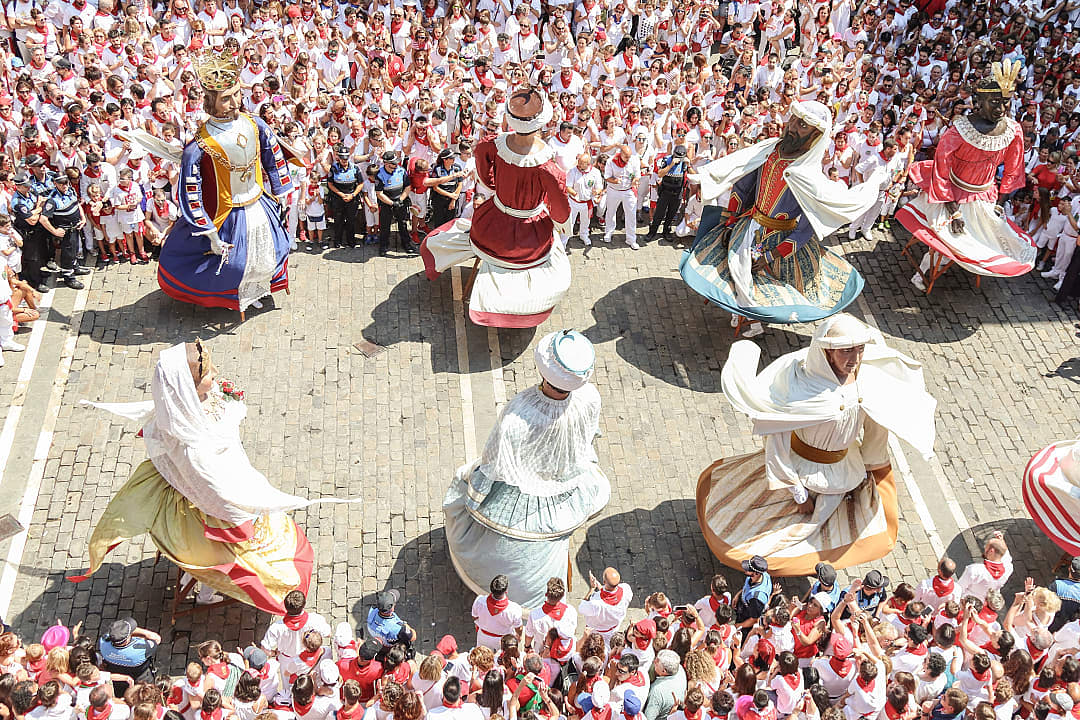 The San Fermín festival in Pamplona.