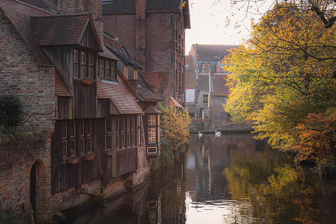 Old town in Bruges, Belgium.