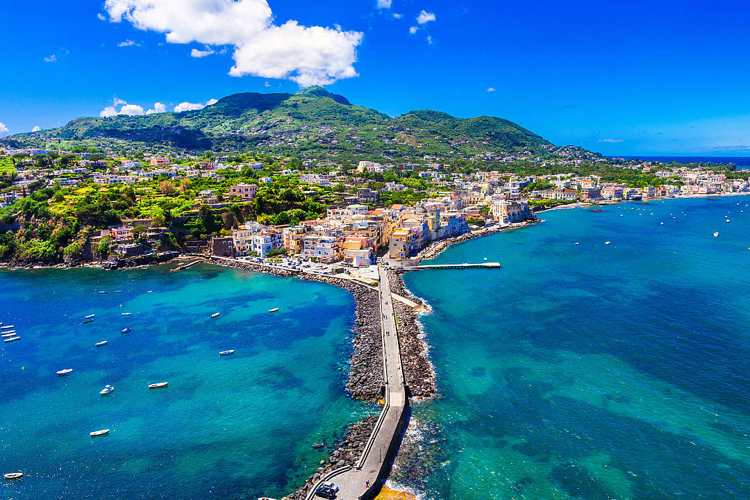 Ischia Island seen from Castle Aragonese