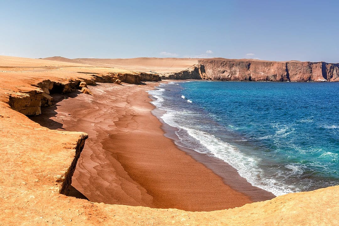 Playa Roja in Paracas National Reserve, Peru