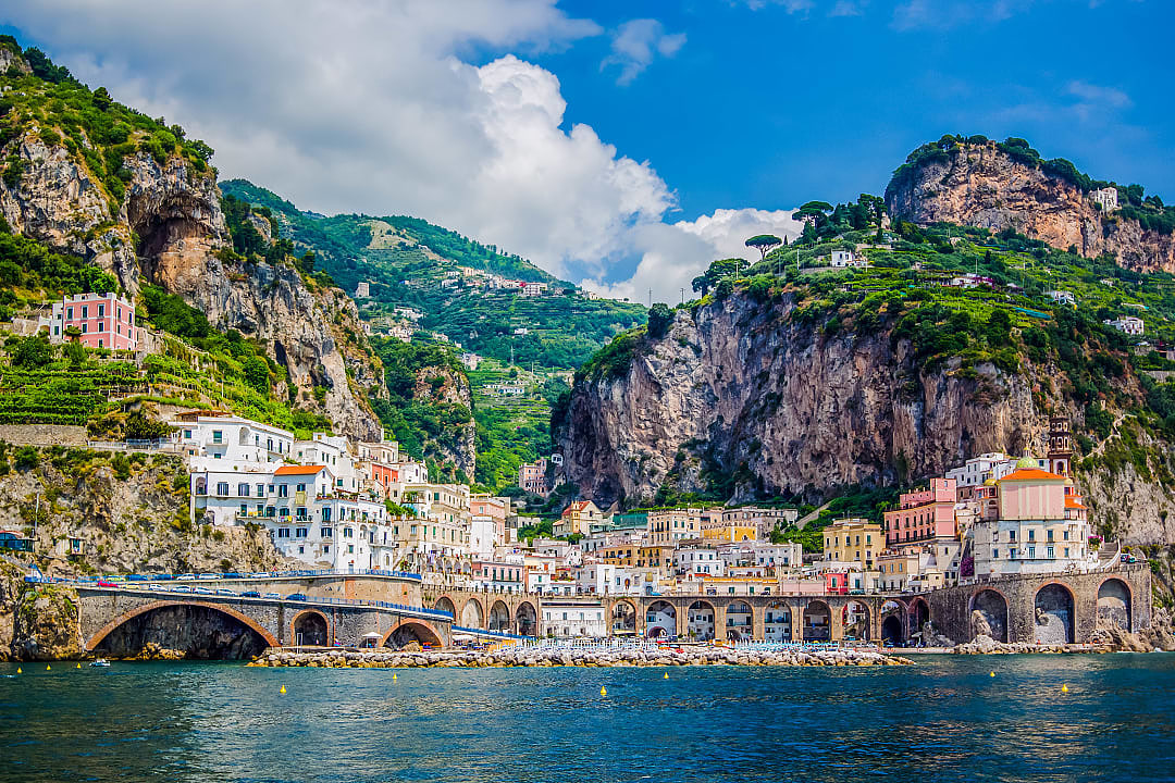 City of Amalfi on the Amalfi Coast, Italy
