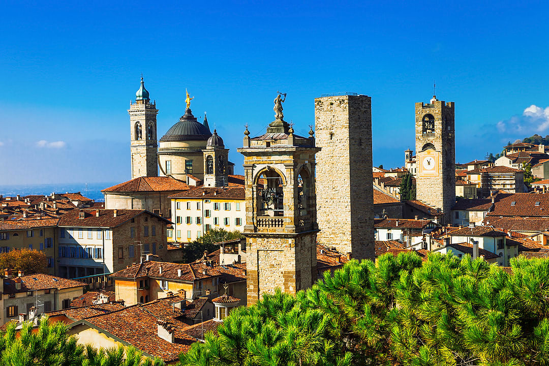 Medieval Town in Bergamo, Italy
