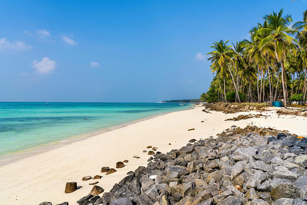 Tropical beach in the Lakshadweep archipelago, India