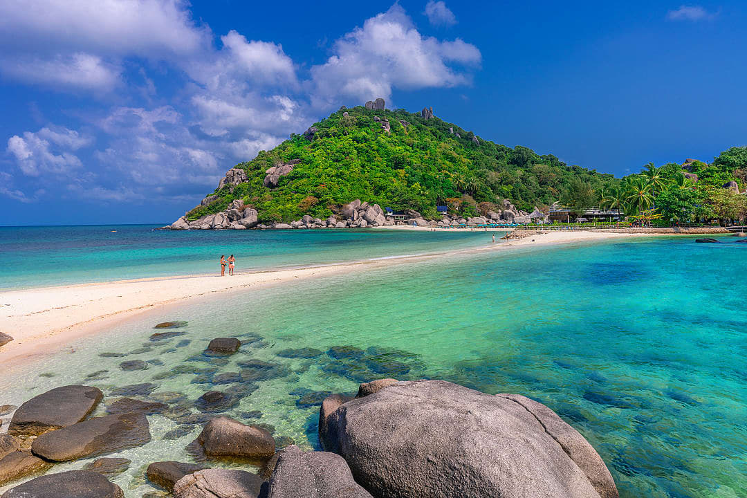 Nang Yuan island and beach of  Koh Tao Thailand