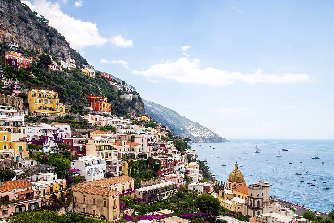 Positano on the Amalfi Coast in Italy.
