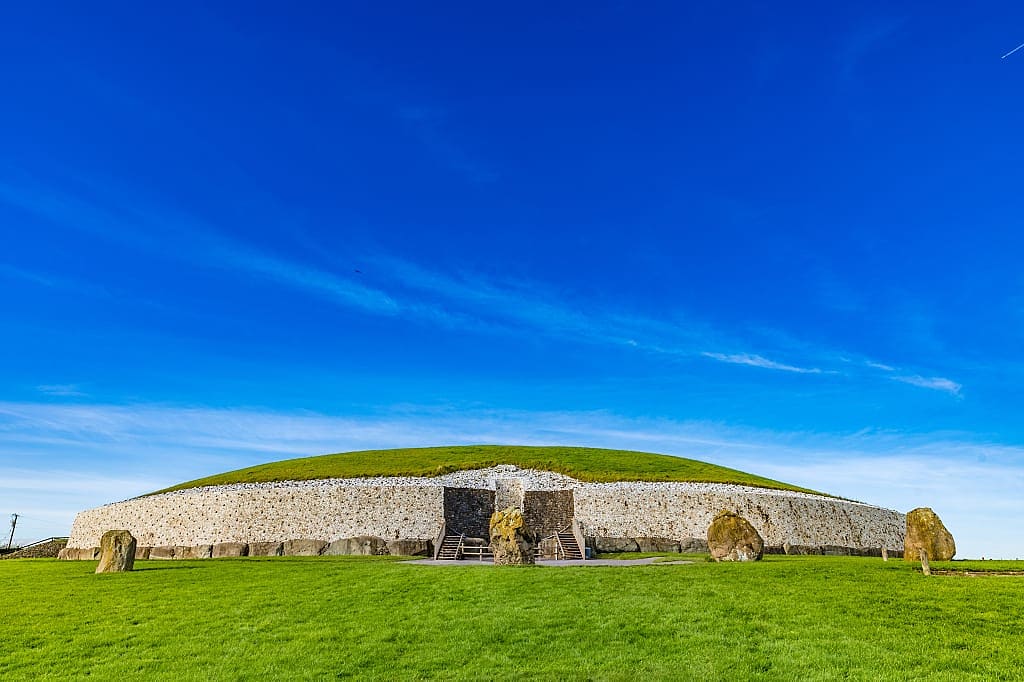 The majestic tomb of Newgrange, near the village of Bru-na-Boyne, Ireland